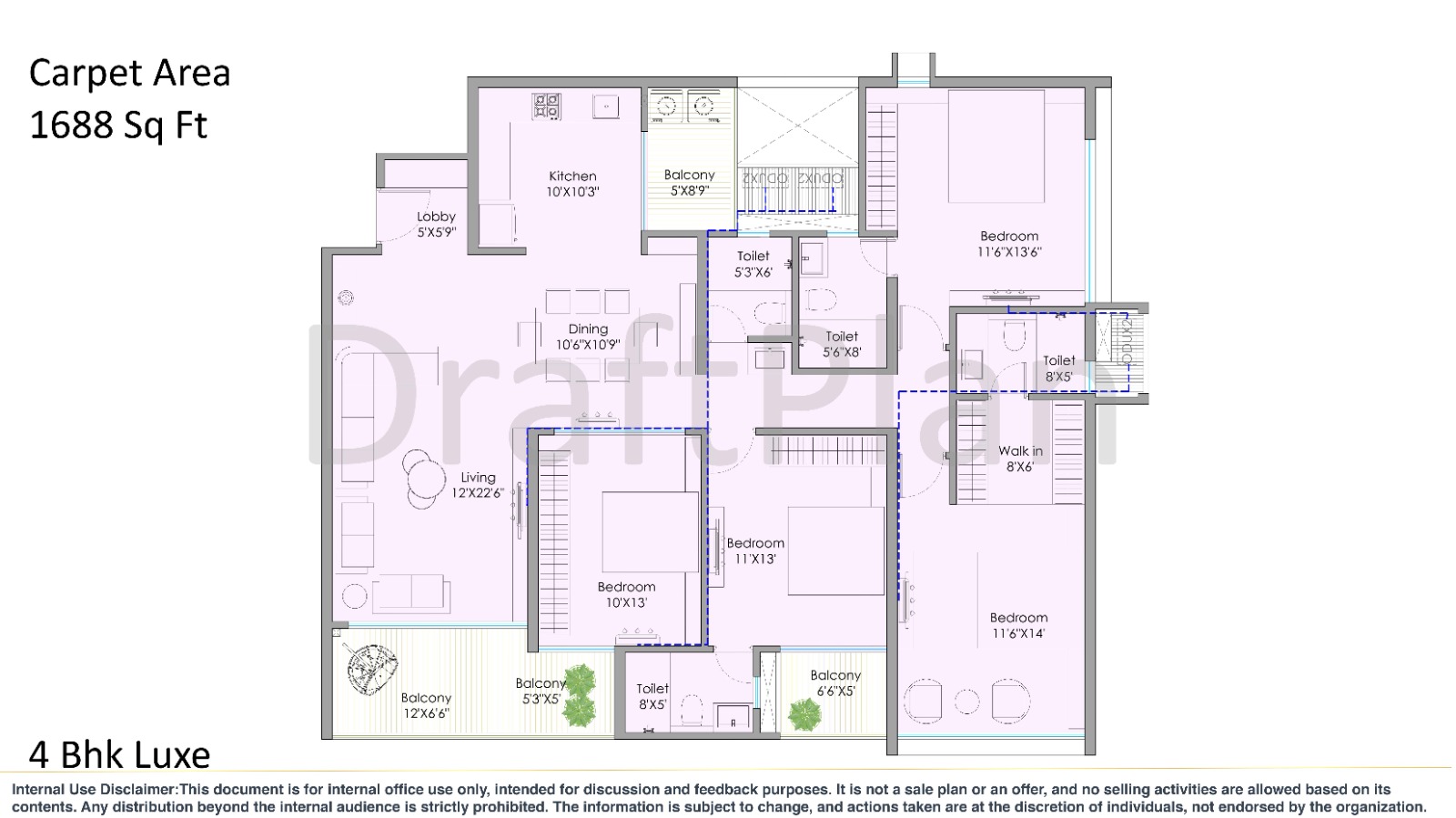 Pristine O2 World 3 BHK floor plan