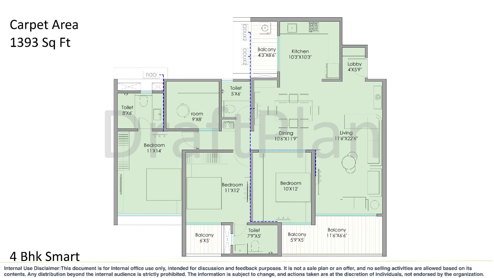 Pristine O2 World 3 BHK floor plan